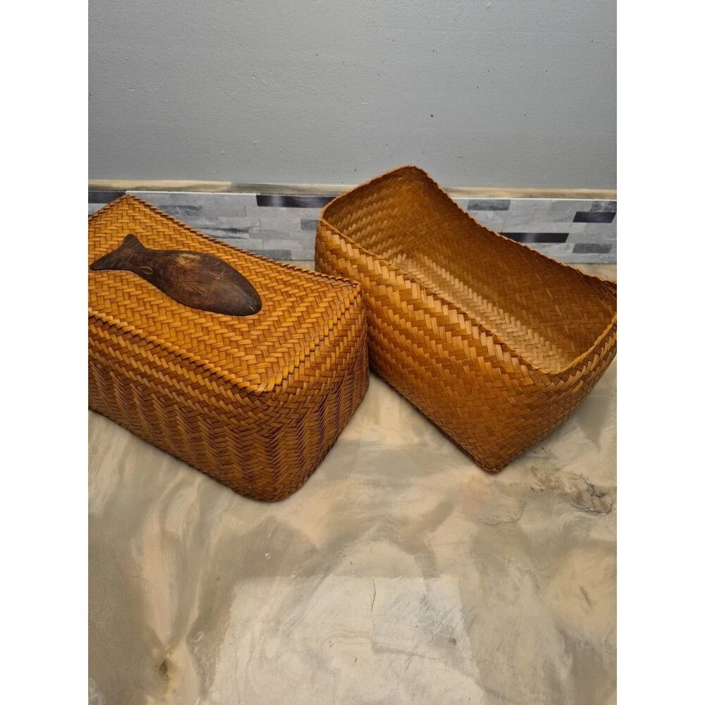 Vintage Pacific Rim Basket Indonesia Ifugao Basket Container From The Phillipine